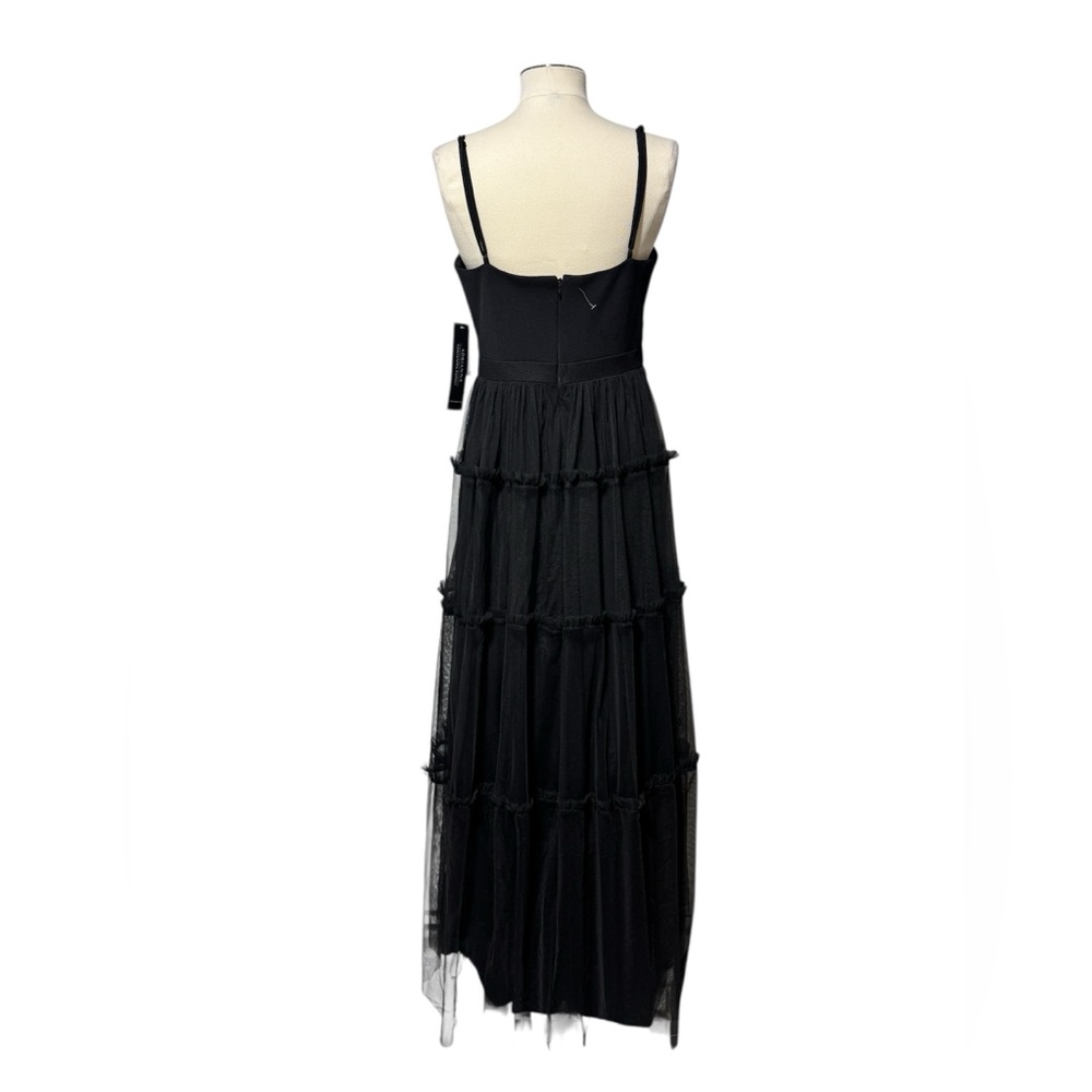 Adrianna Papell Women's Ruffle Tiered Mesh Sleeveless Gown in size 10 - Picture 5 of 11
